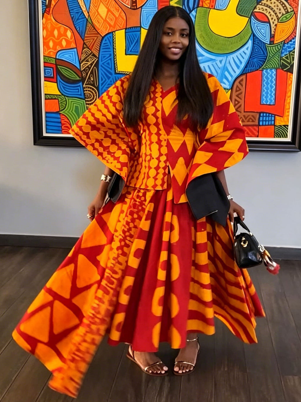 ボヘミアン刺繍 マキシワンピース