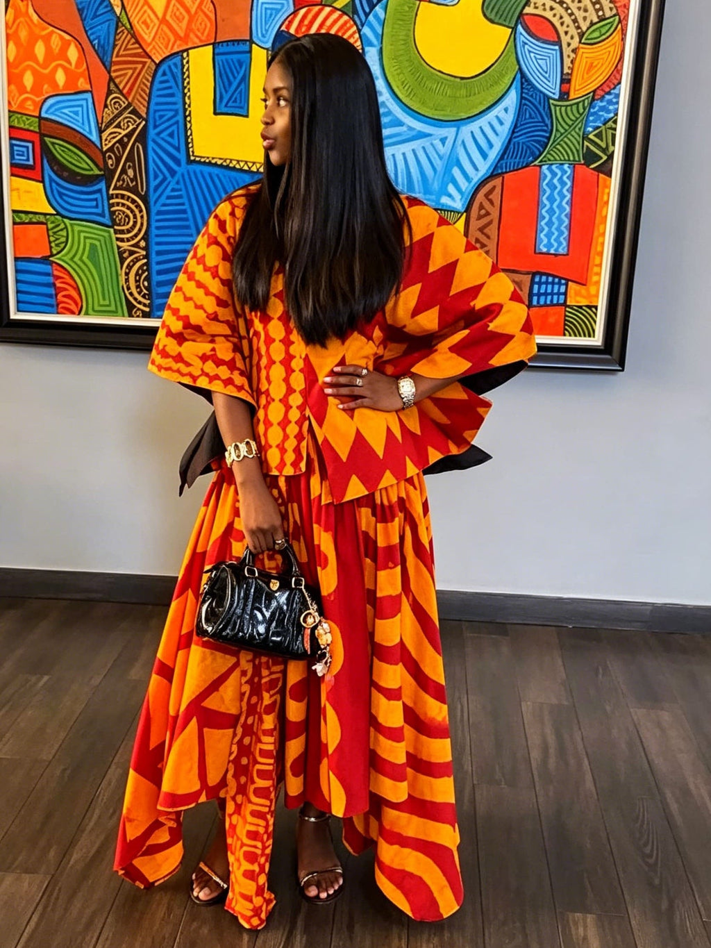 ボヘミアン刺繍 マキシワンピース