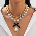 3 PCS Pearl Water Drop Choker Necklace