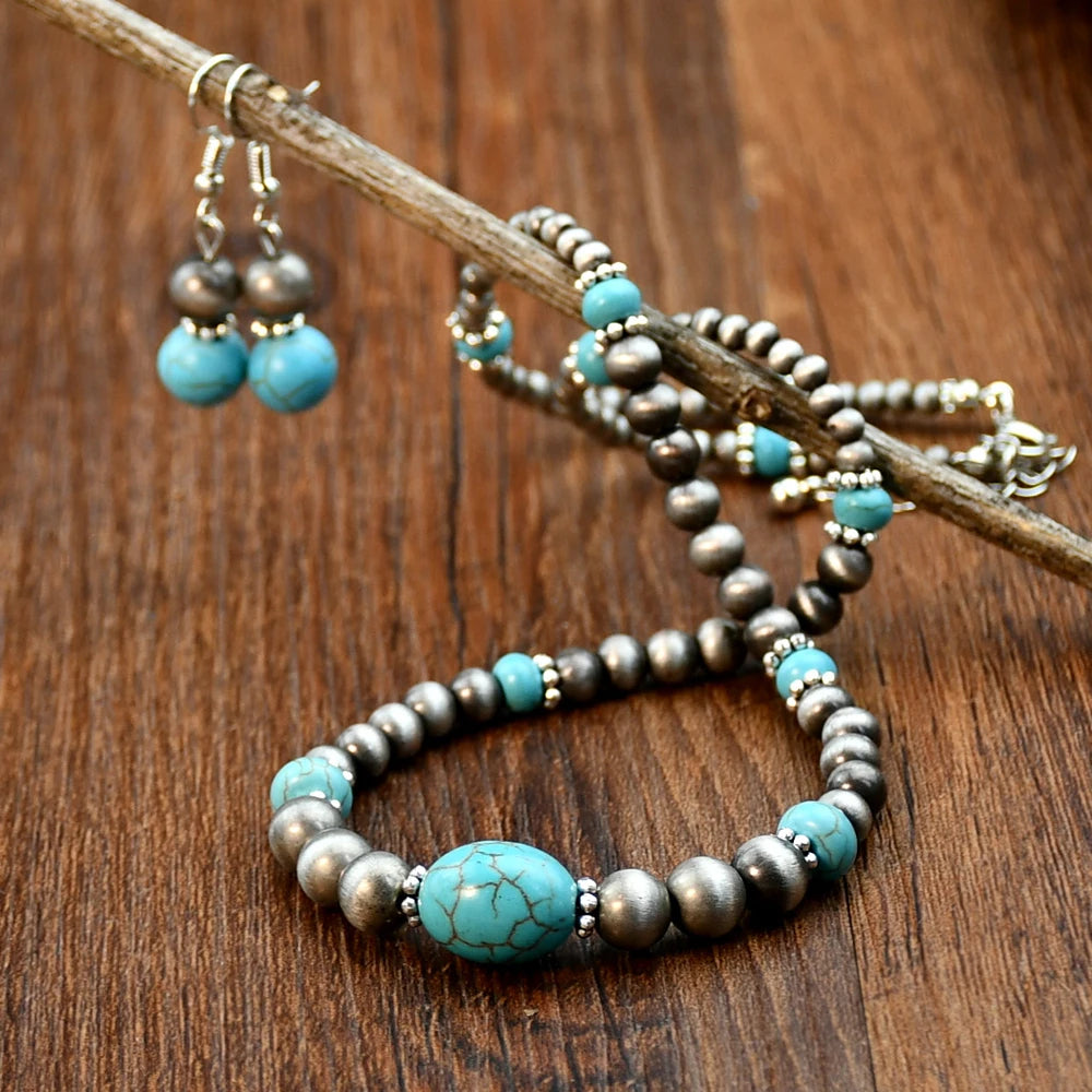 2 PCS Boho Beaded Jewelry Set