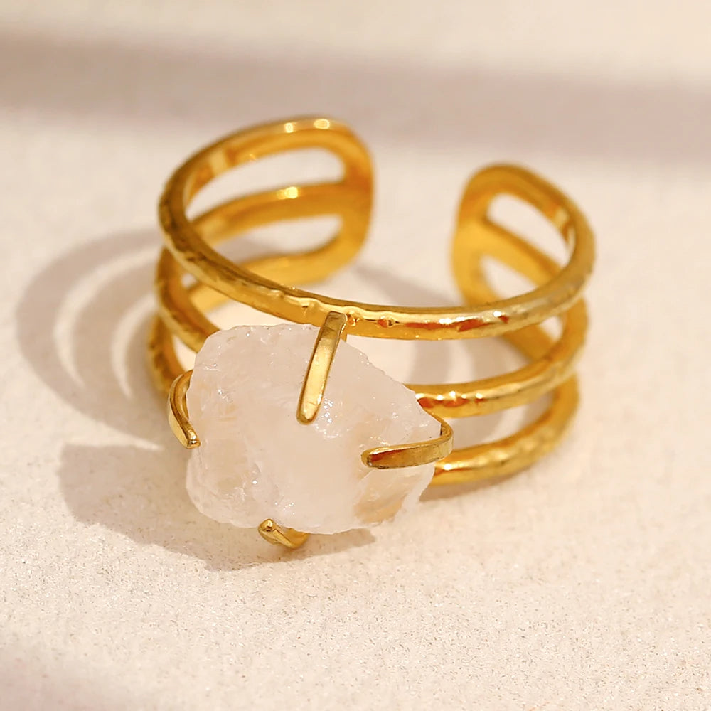 White Crystal Ring
