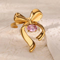 Bowknot Zircon Ring