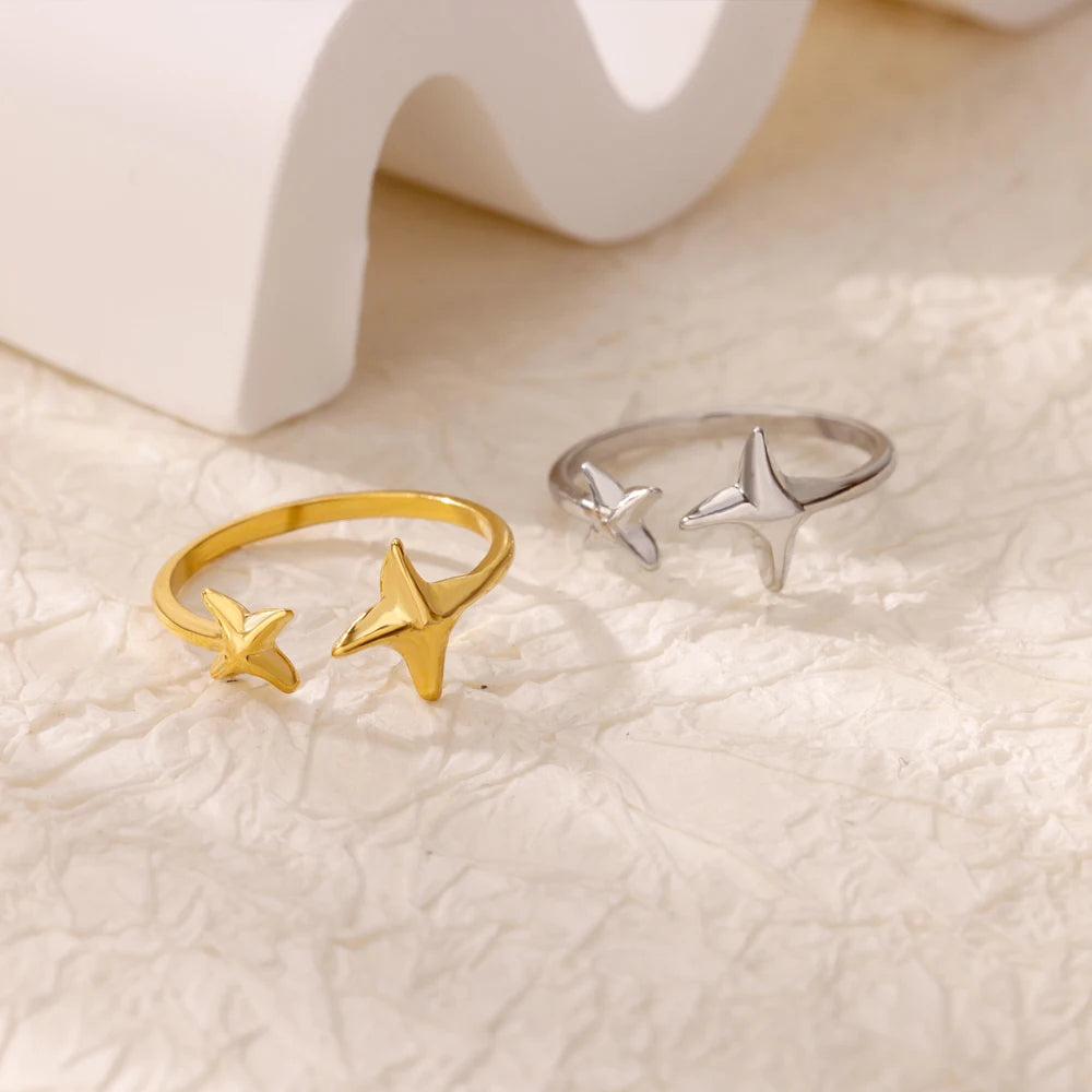 Cute Open Star Ring