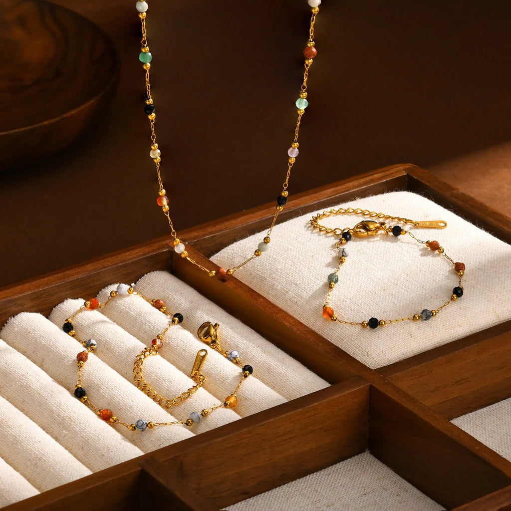Colorful Beaded Jewelry Set