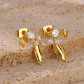Zircon Pearl Earrings