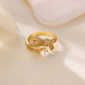 Zirconia Bowknot Ring
