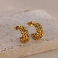 Trilayer Geometric Earrings