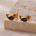 Whale Stud Earrings