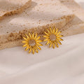 Minimal Sunflower Earrings