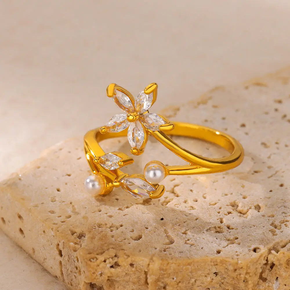 Pearl Flower Ring