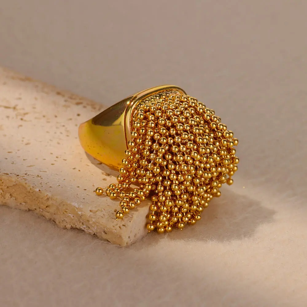 Adjustable Beaded Ring