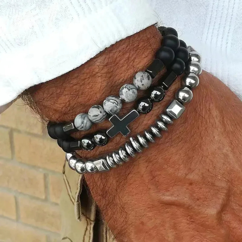 Beaded Cross Bracelet