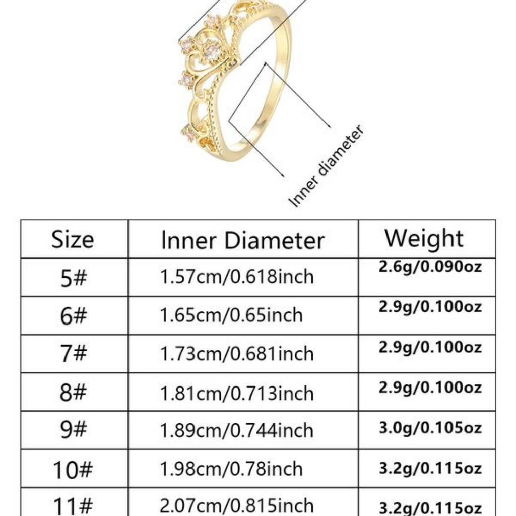 Elegant Crown Ring