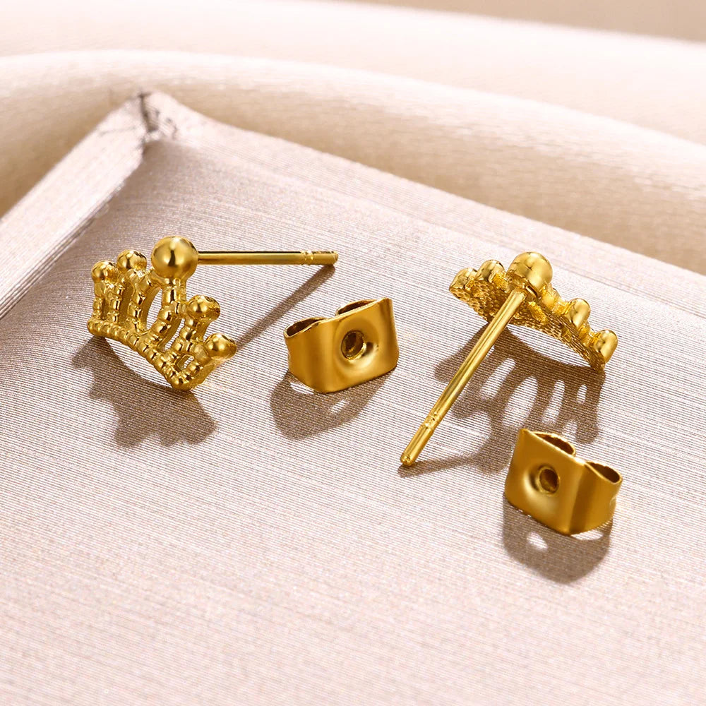 Crown Stud Earrings
