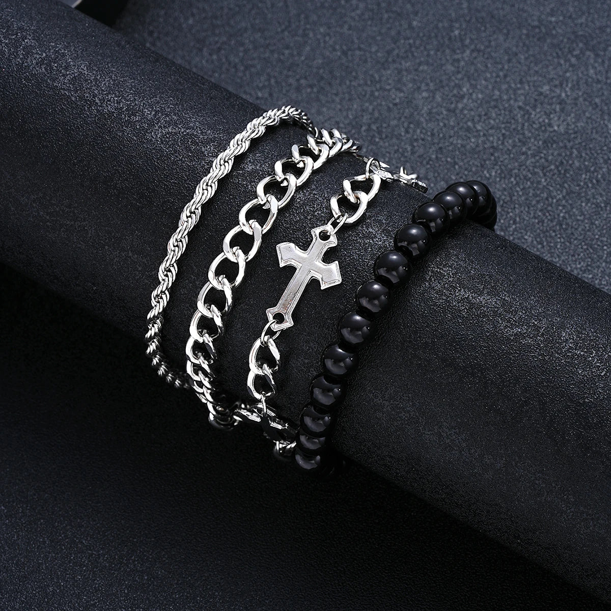 4 PCS Cross Chain Bracelet