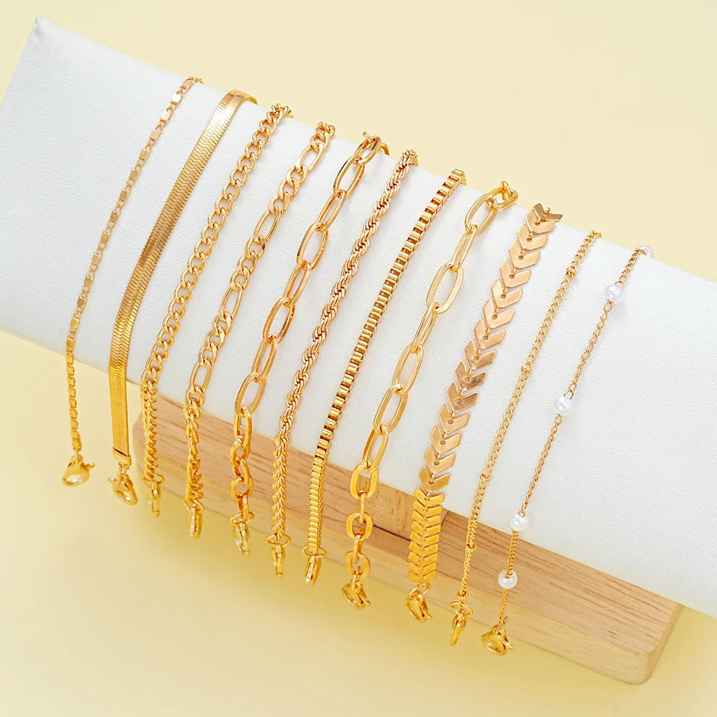 11 PCS Boho Ankle Bracelet