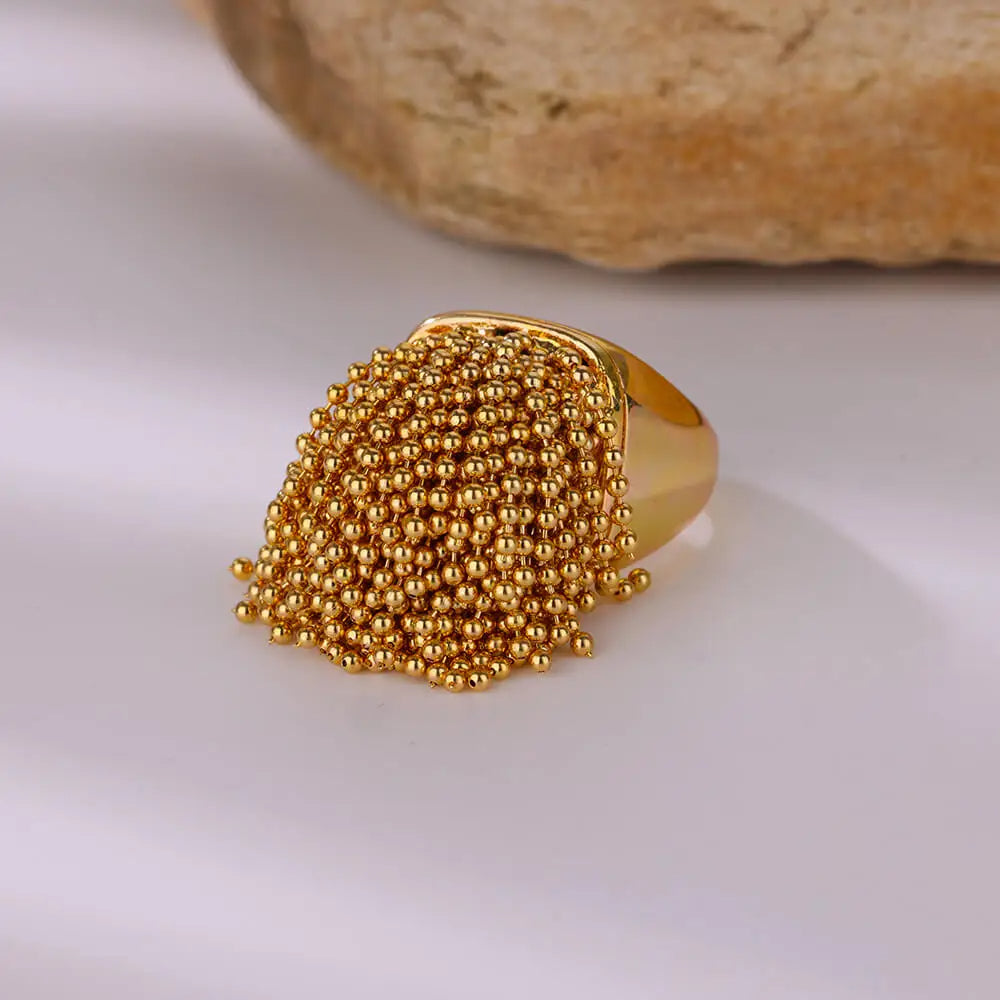 Adjustable Beaded Ring