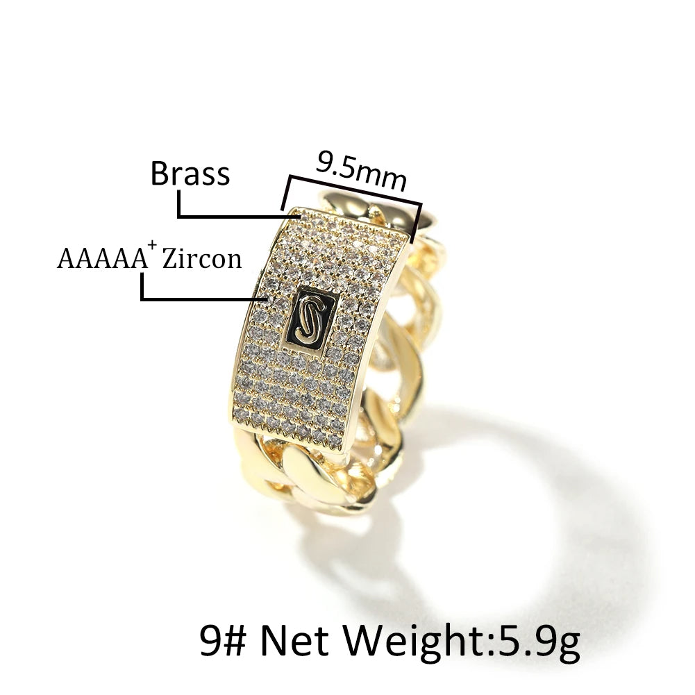 14K Gold Cuban Link Ring