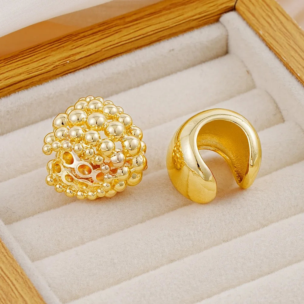2 PCS Vintage Punk Chunky Earring Set