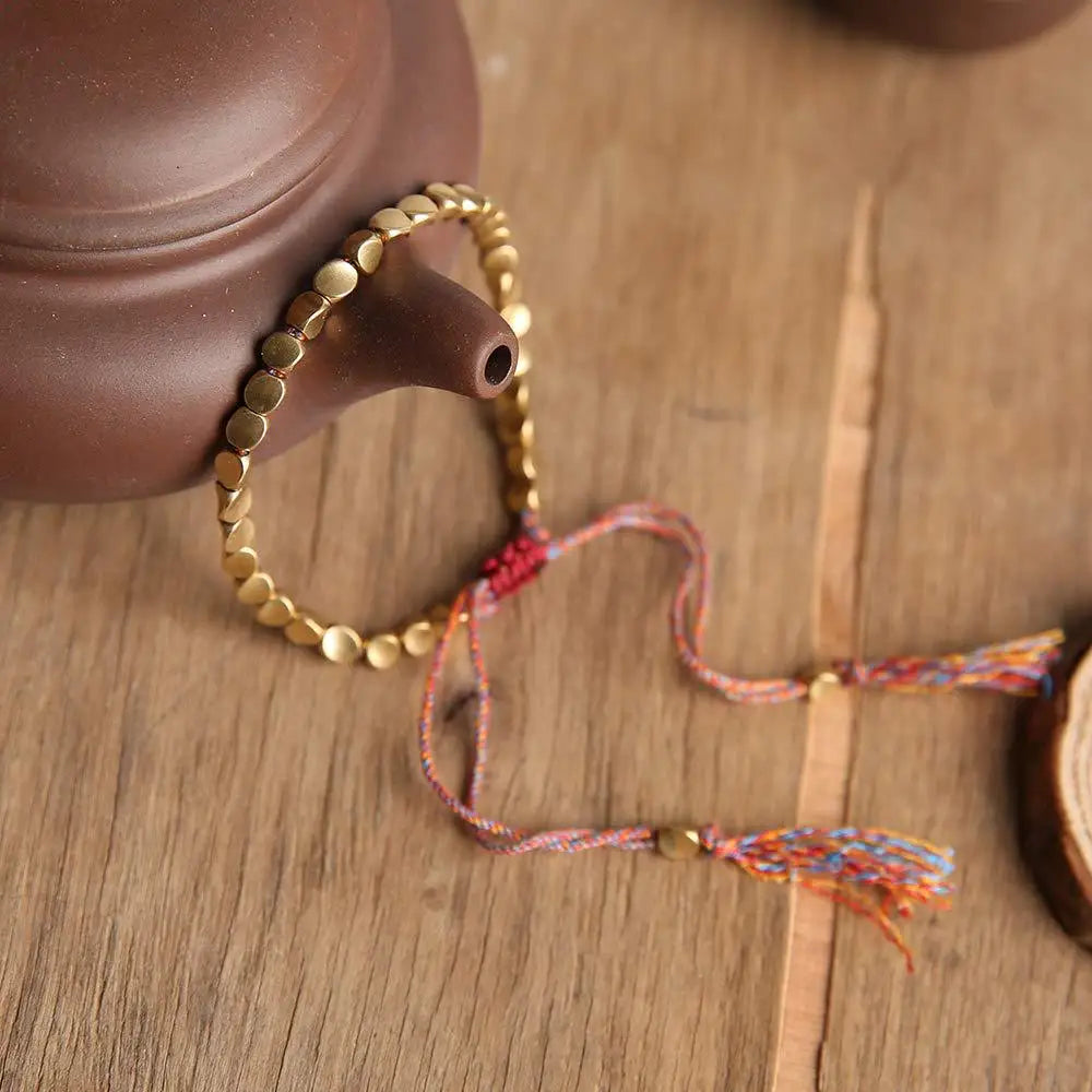 Tibetan Copper Bead Bracelet
