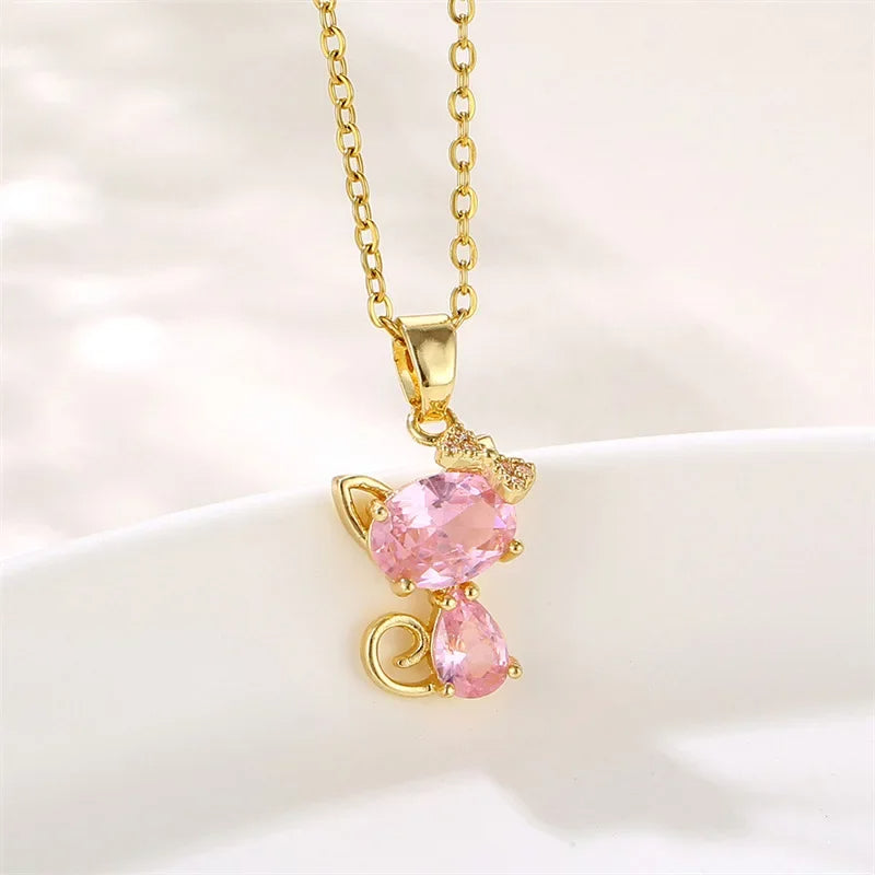 Bowknot Cat Necklace