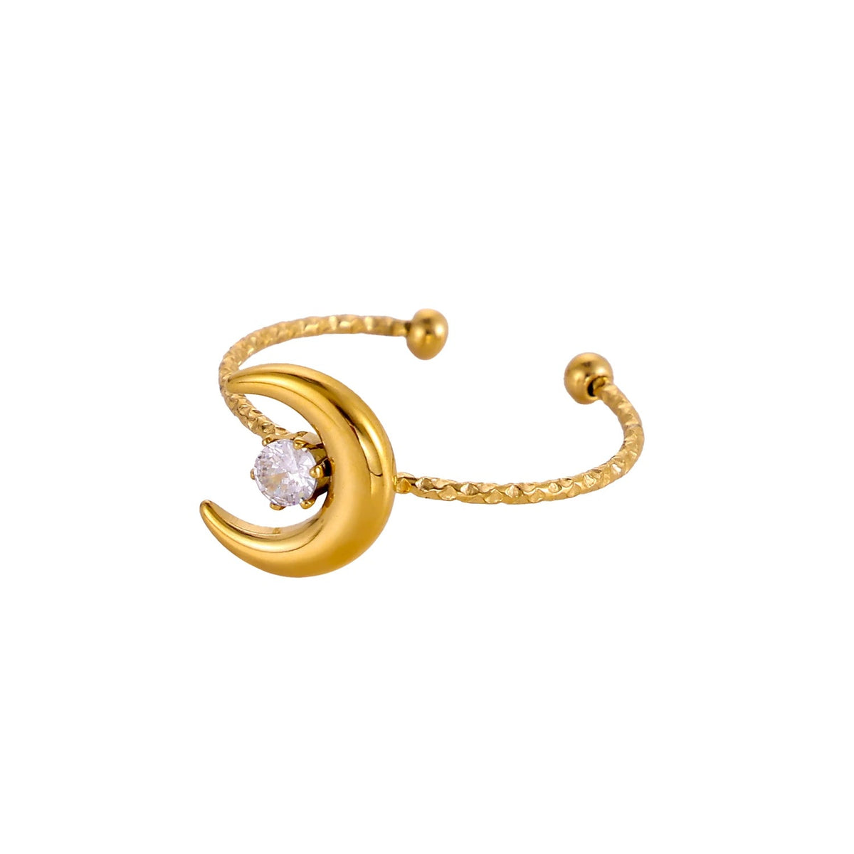 Zircon Moon Ring