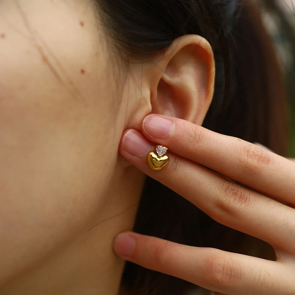Small Heart Stud Earrings