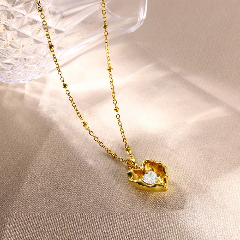Zircon Heart Necklace