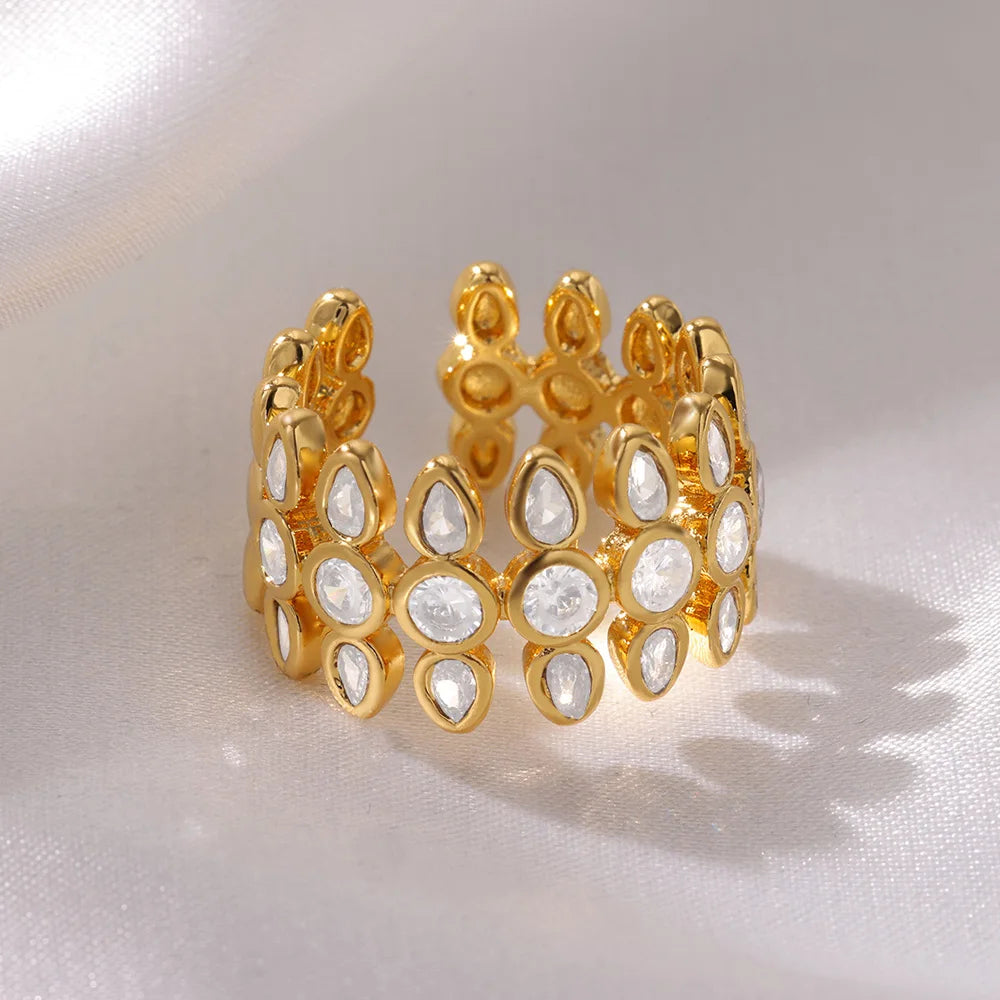 White Zircon Ring
