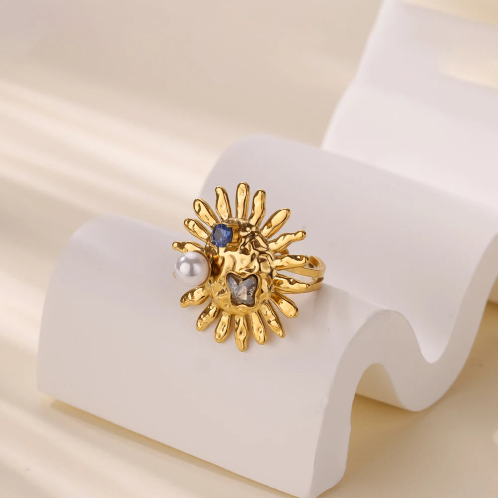 Zircon Sun Ring
