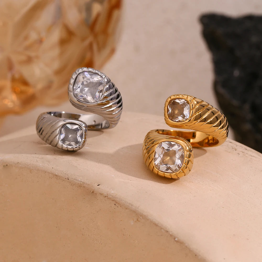 Double End Crystal Ring