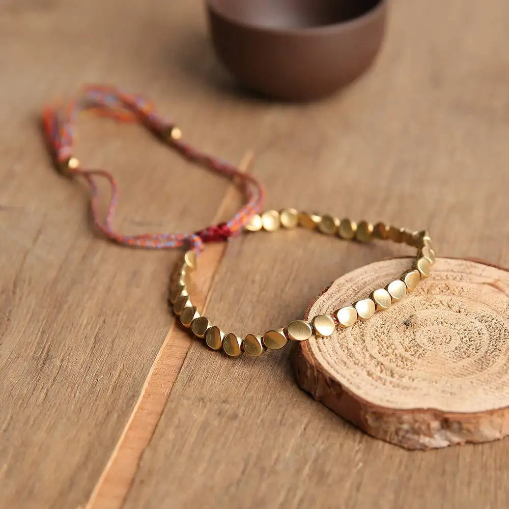 Tibetan Copper Bead Bracelet