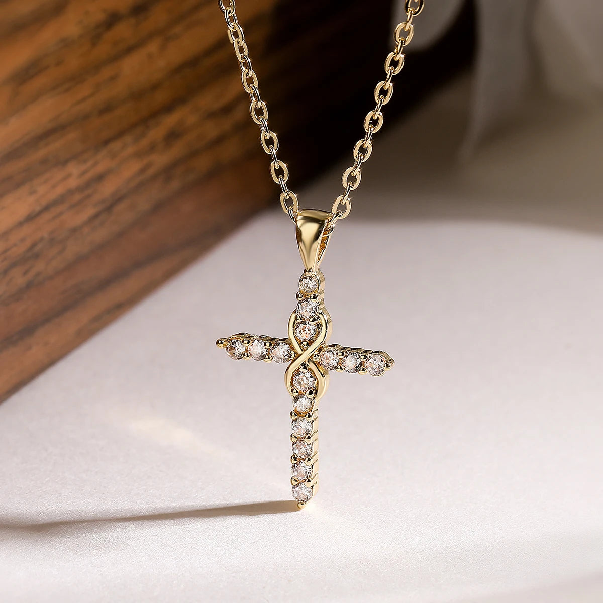 Infinity Cross Necklace