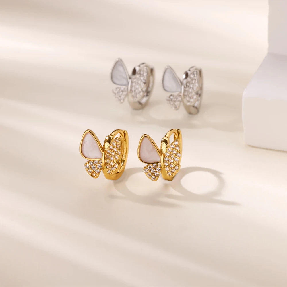 Zircon Butterfly Earrings