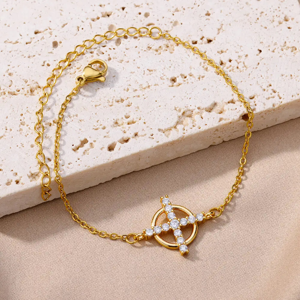 Minimal Cross Bracelet
