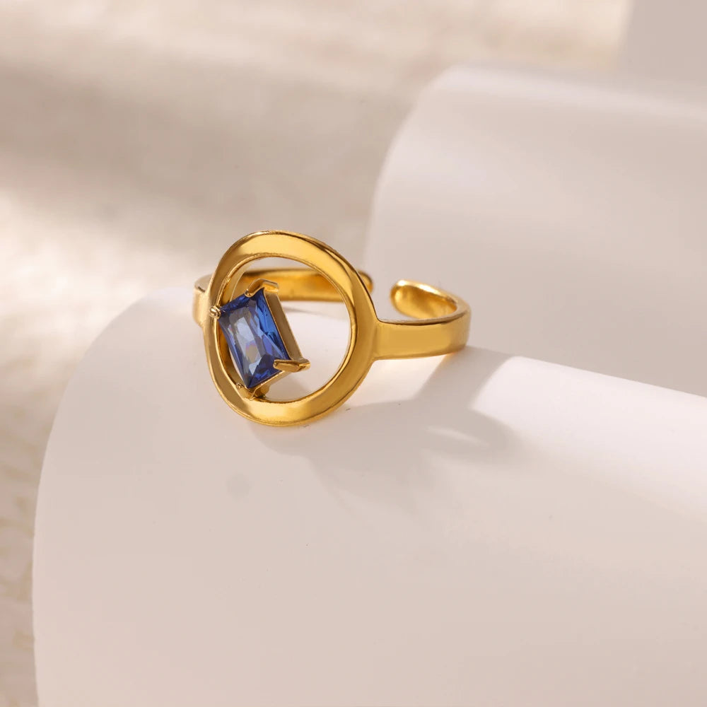 Square Zircon Ring