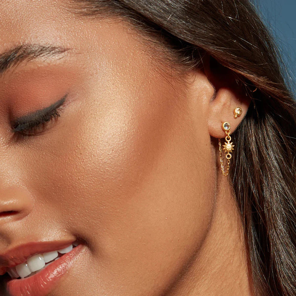 Star & Moon Stud Earrings