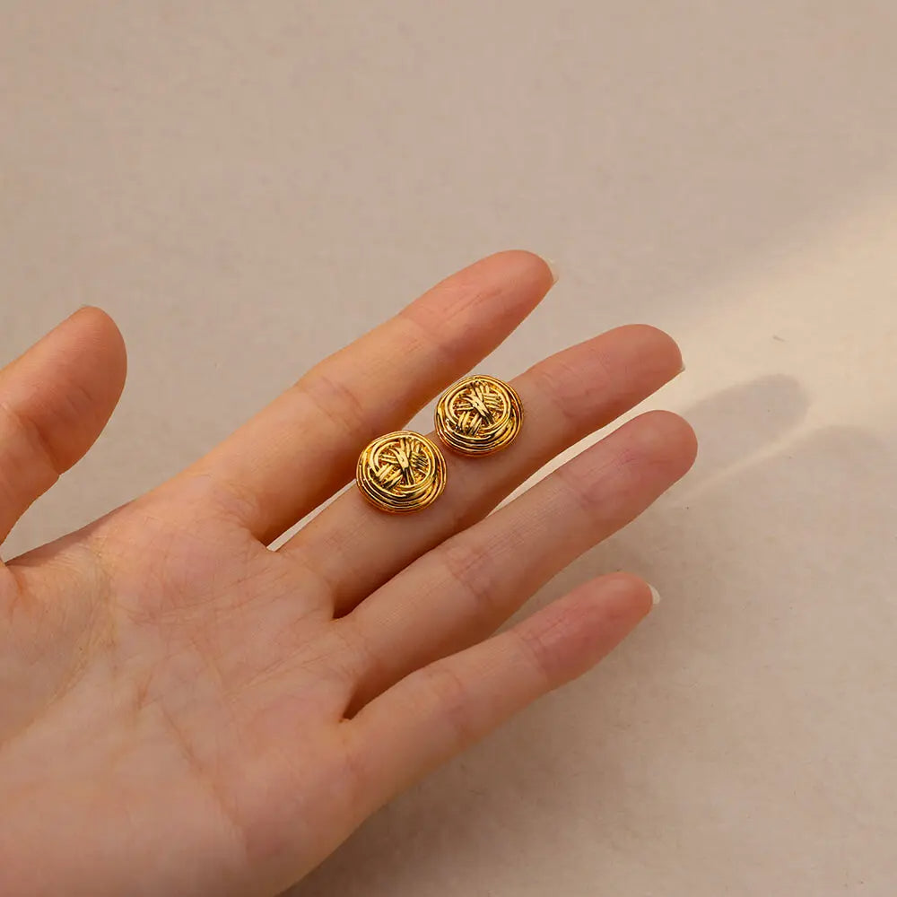 Button Earrings