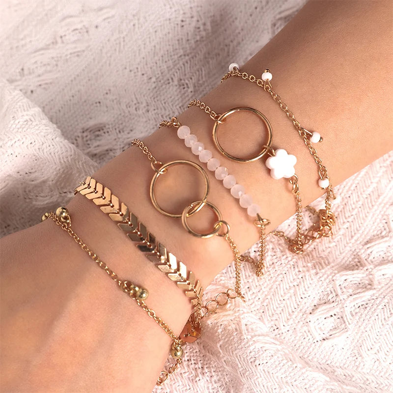 6 PCS Gold Bracelet