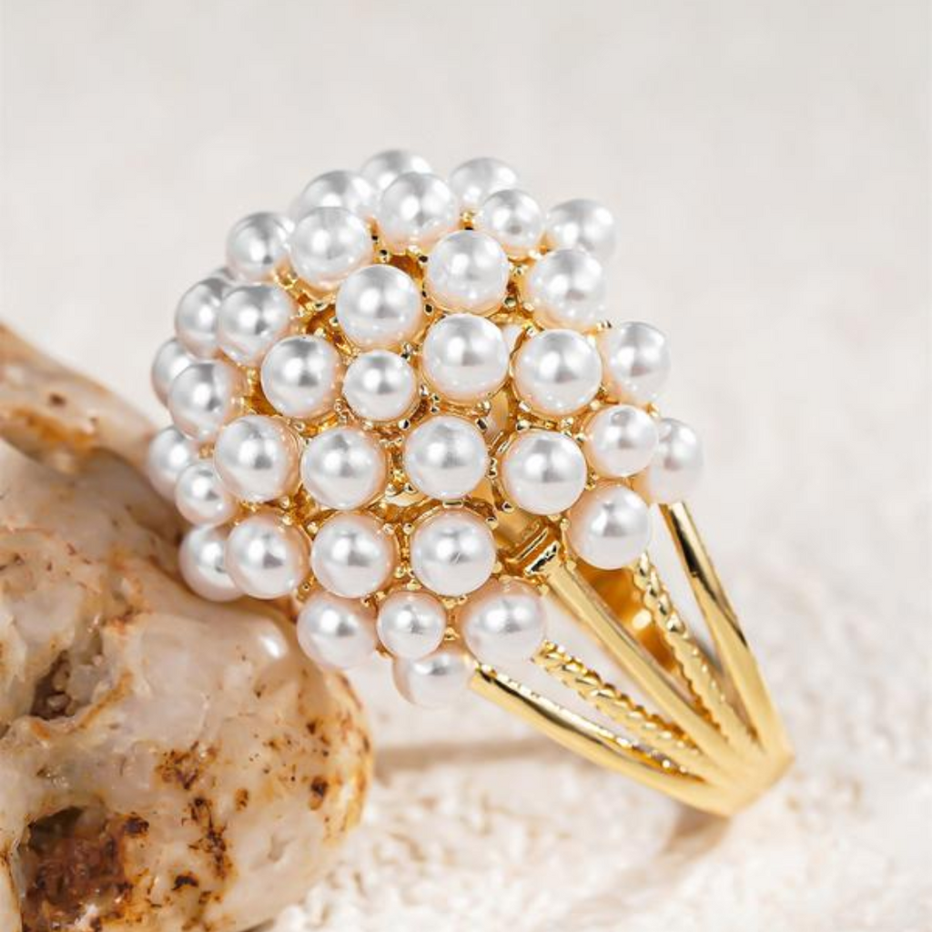 Gold Baroque Pearl Ring
