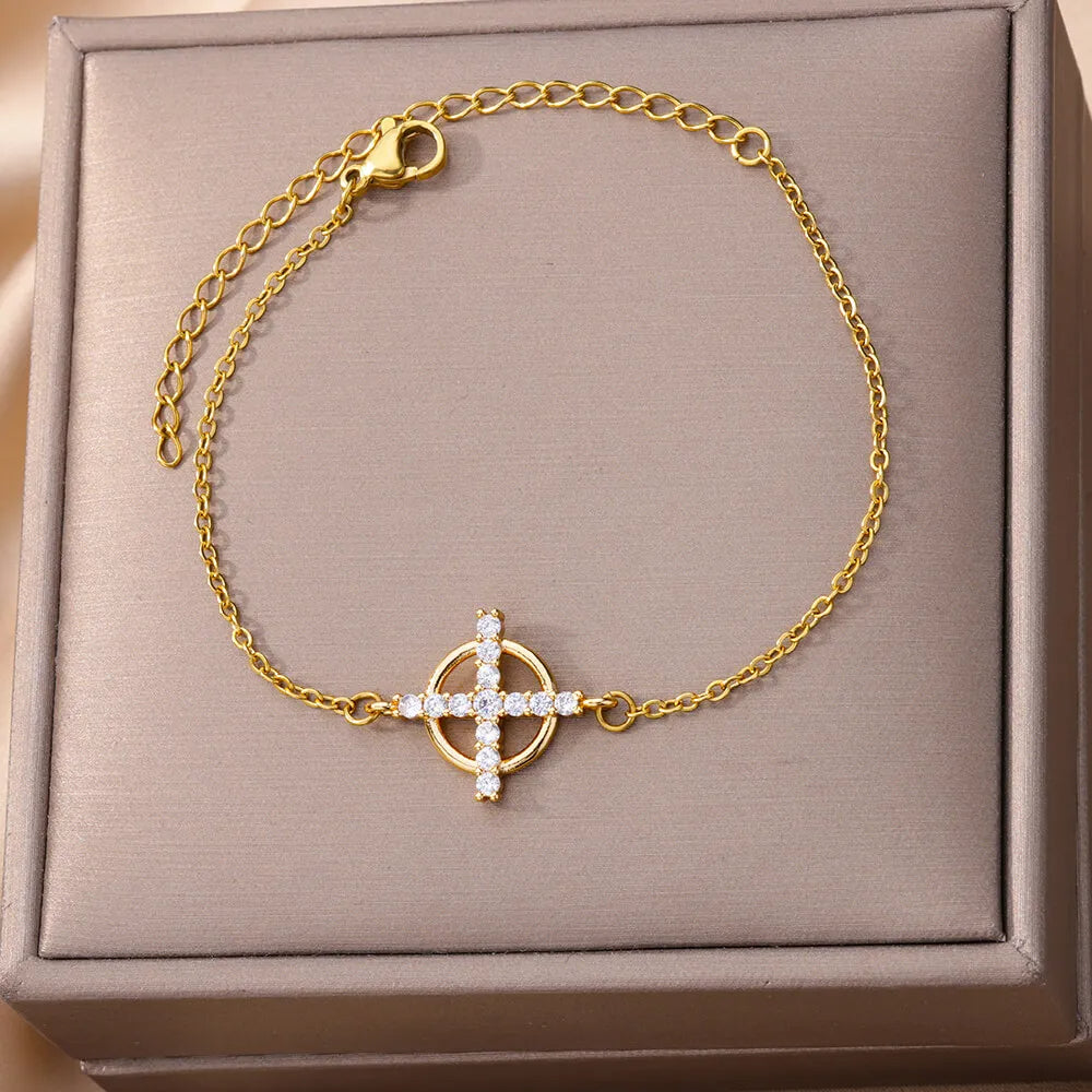 Minimal Cross Bracelet