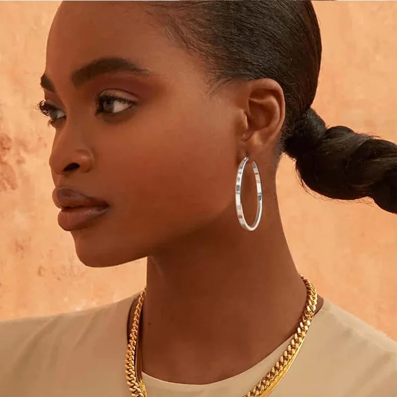 Silver Hoop Earrings