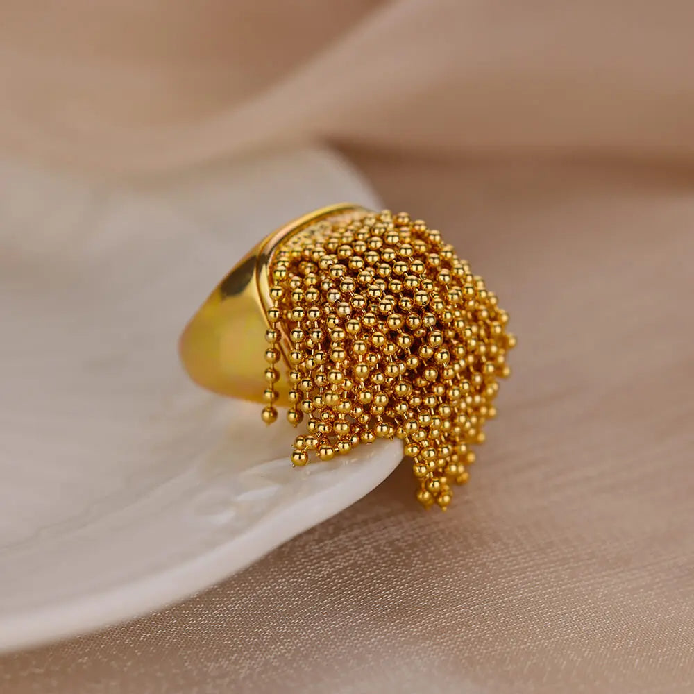 Adjustable Beaded Ring