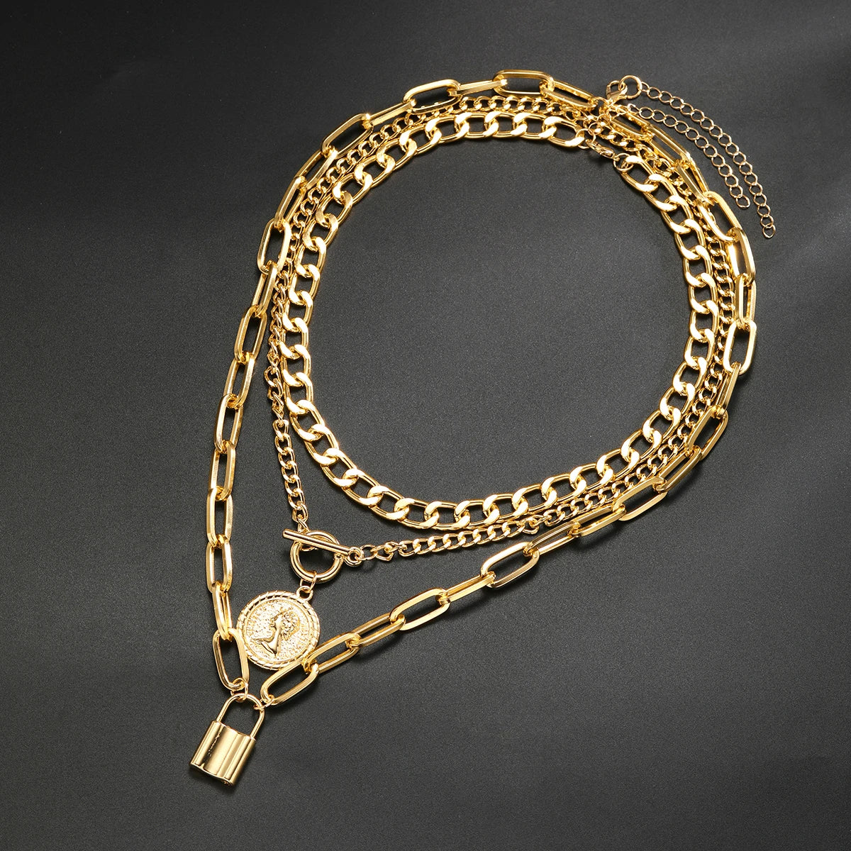 3 PCS Punk Necklace