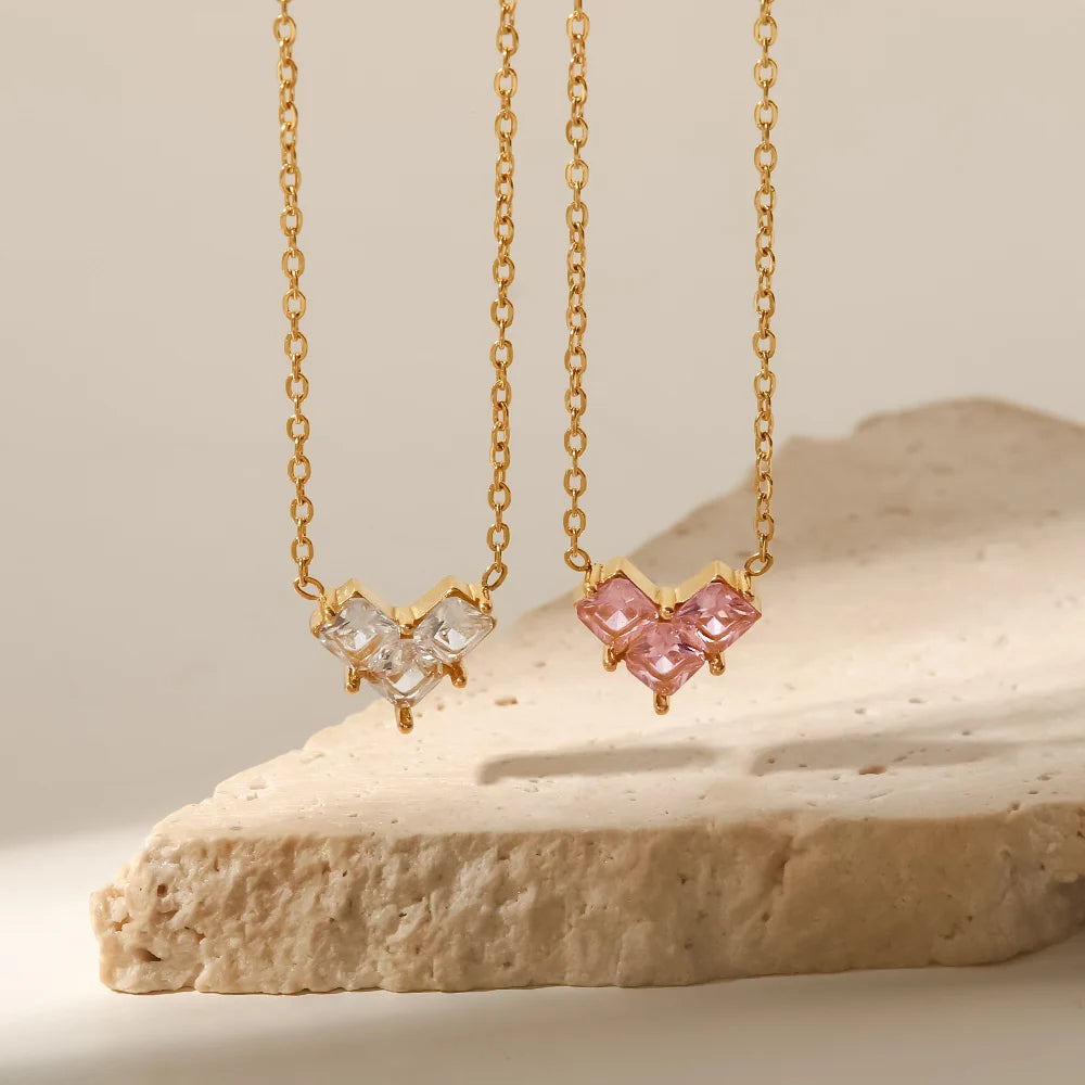 Zirconia Heart Necklace