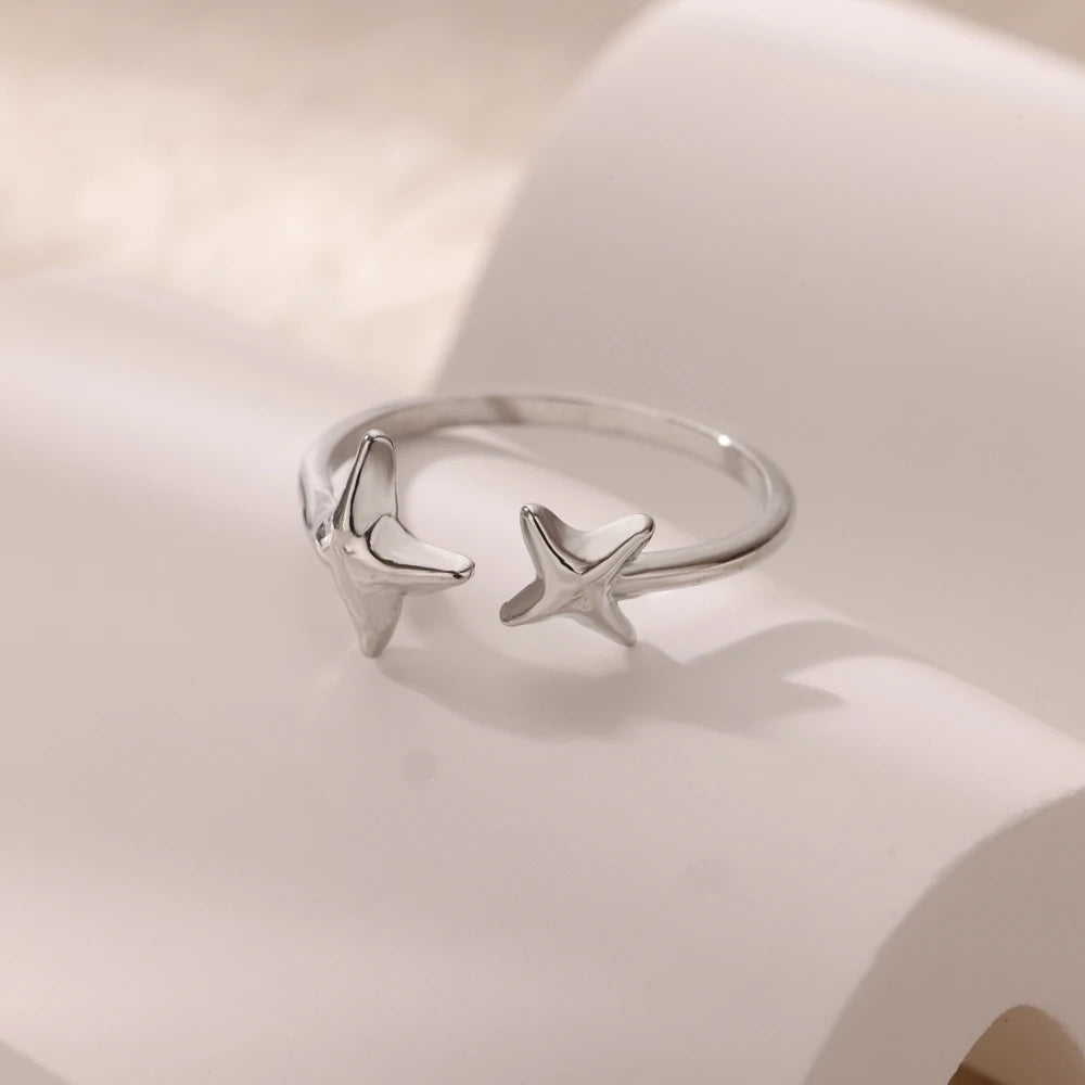 Cute Open Star Ring