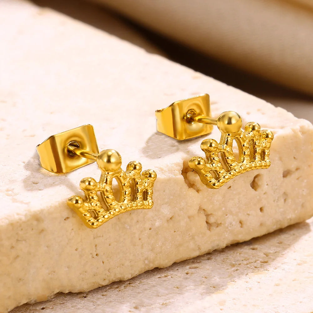 Crown Stud Earrings