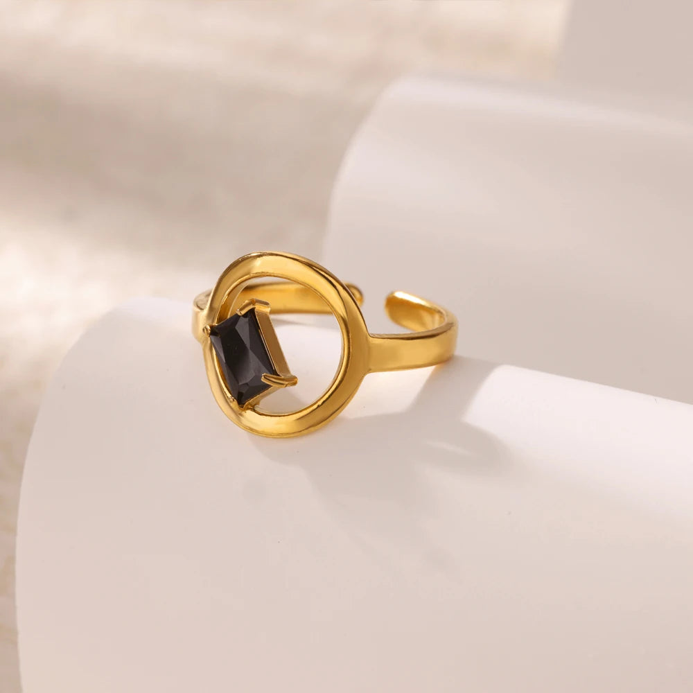 Square Zircon Ring