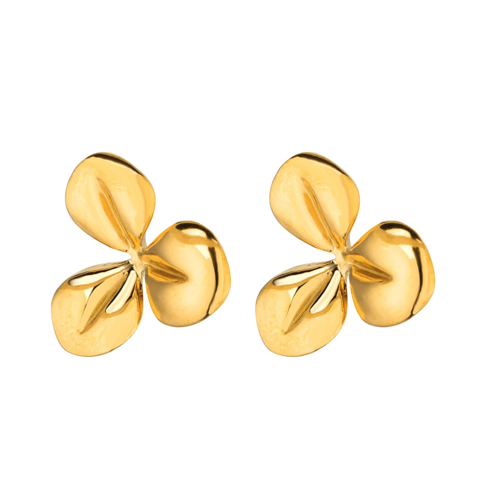 Gold Flower Earrings