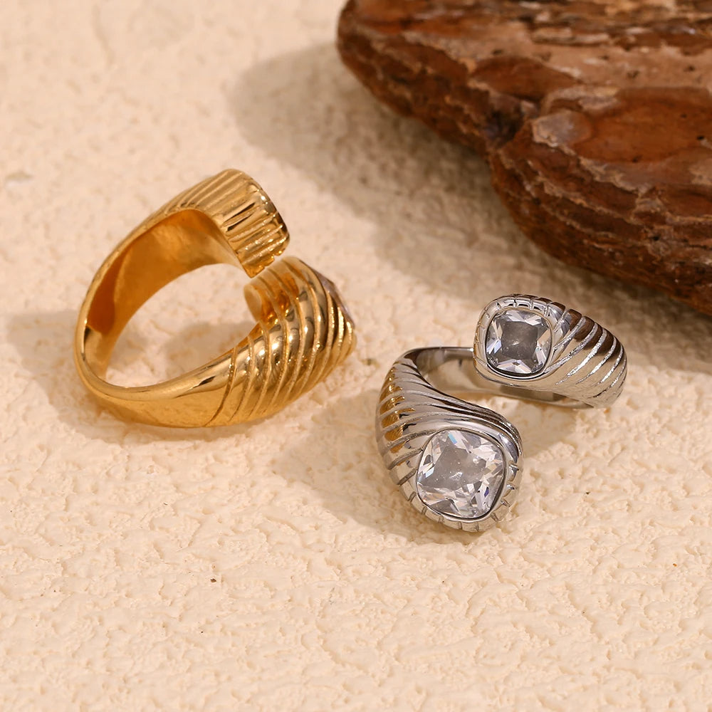 Double End Crystal Ring